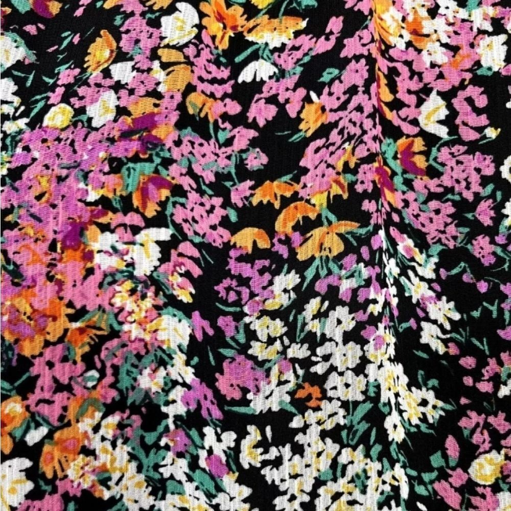 Vince Camuto Black Pink Floral Dress - Picture 5 of 6